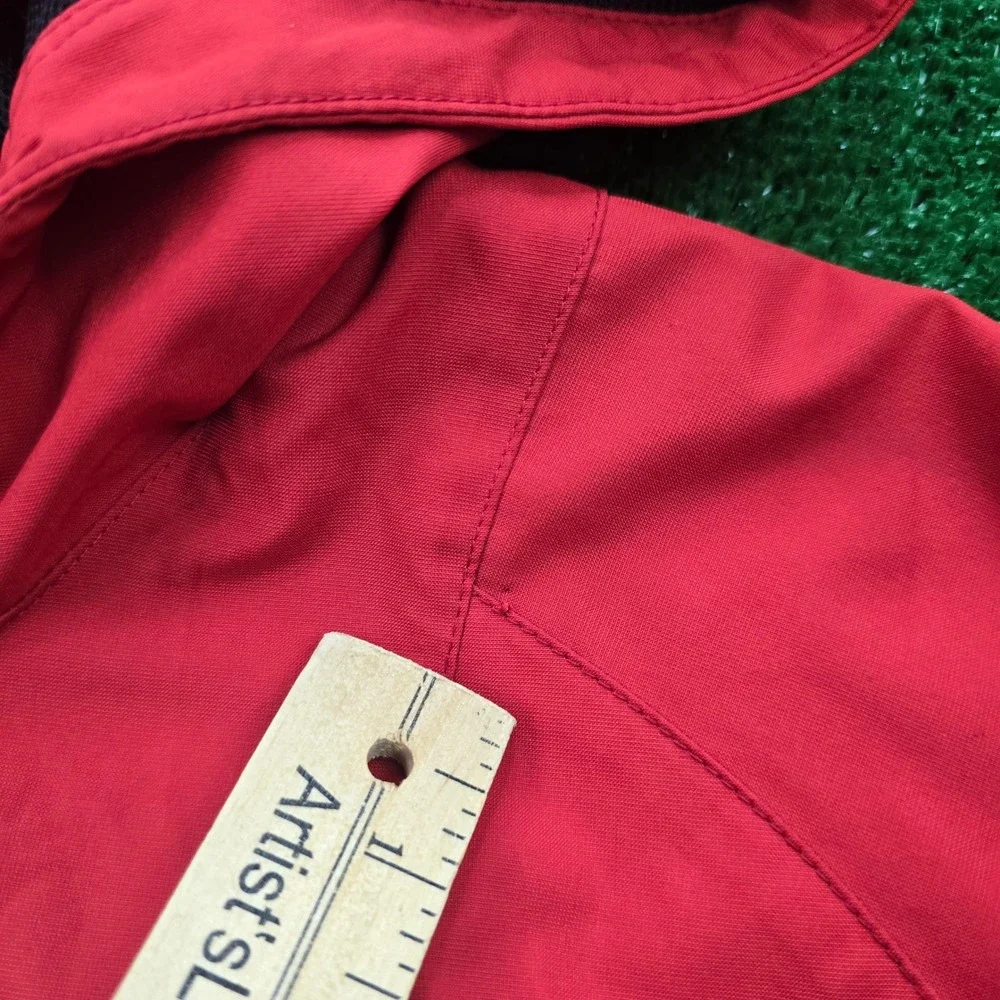 Nike Jacket Youth XL Mens Small Red Y2K Full Zip Hooded Athletic Training Casual